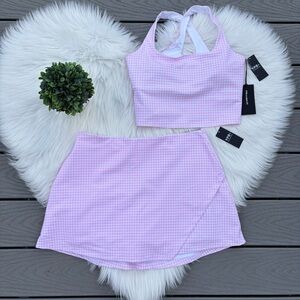 Abercrombie & Fitch Pink Gingham YPB Active Set